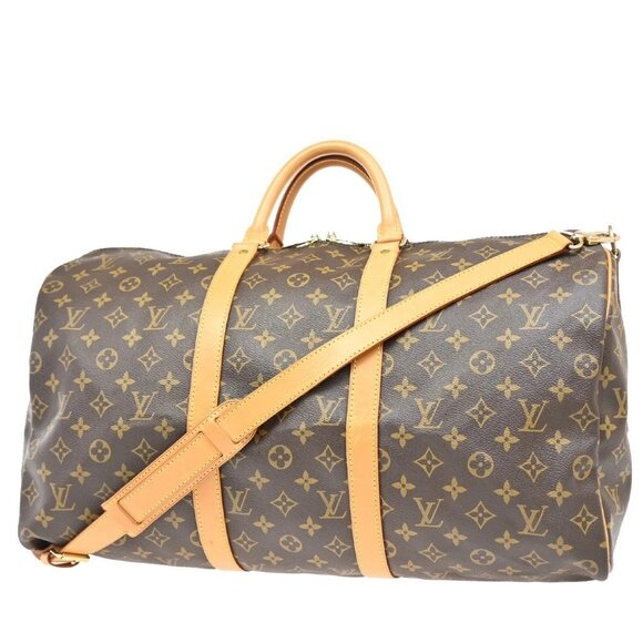 LOUIS VUITTON Keepall Bandouliere 50 2Way Hand Bag Monogram Brown - Picture 1 of 16